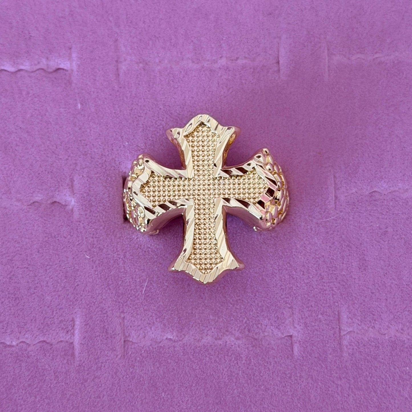 Cross Nugget Ring