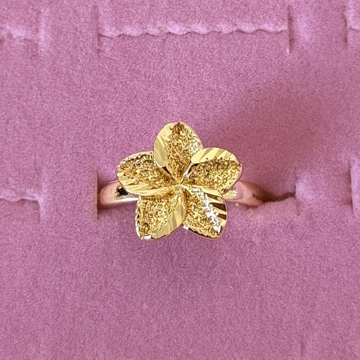 Single Plumeria Ring