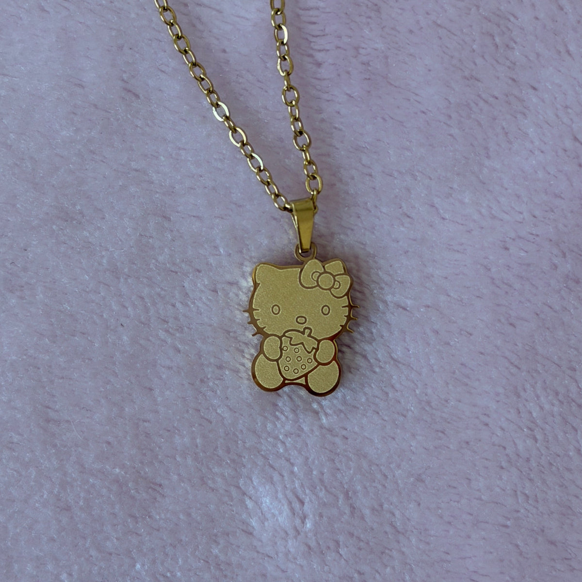 Dainty Strawberry Hello Kitty Necklace