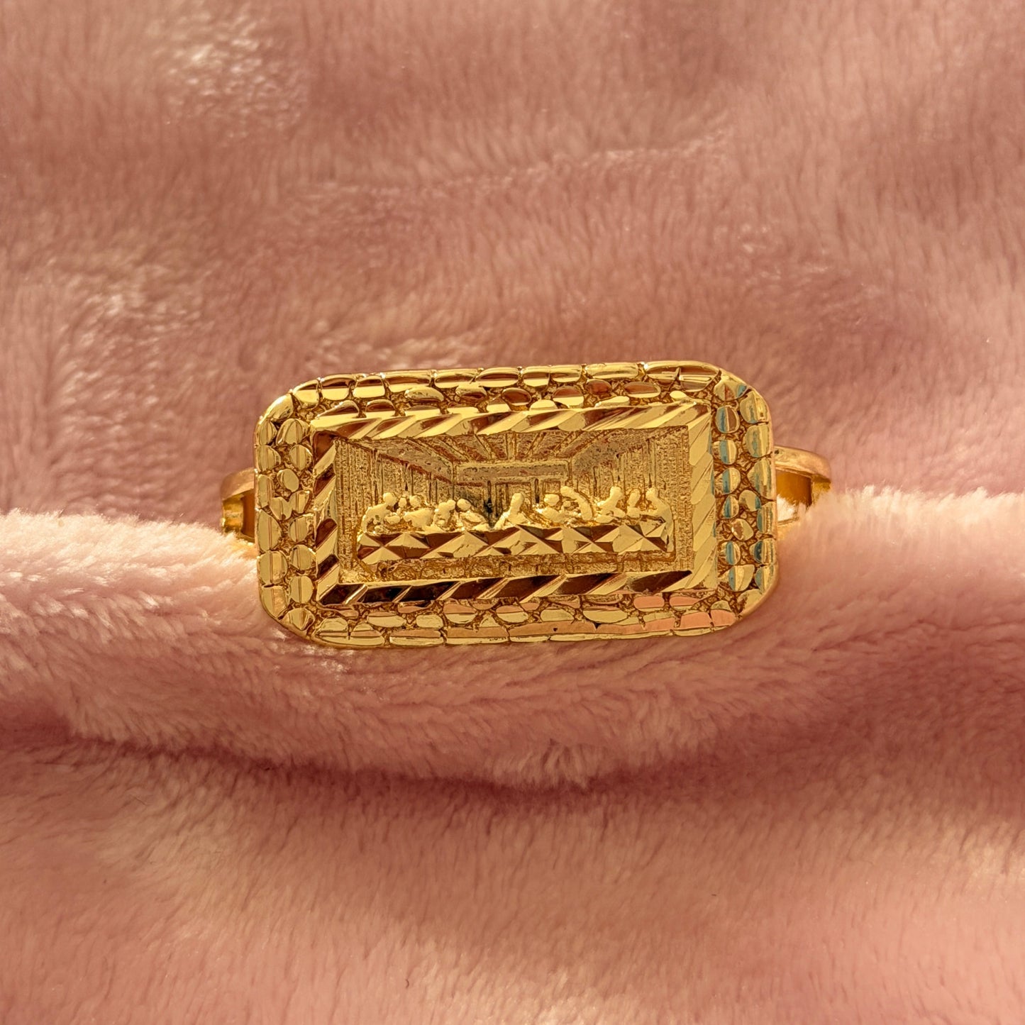 Last Supper Nugget Two Finger Ring