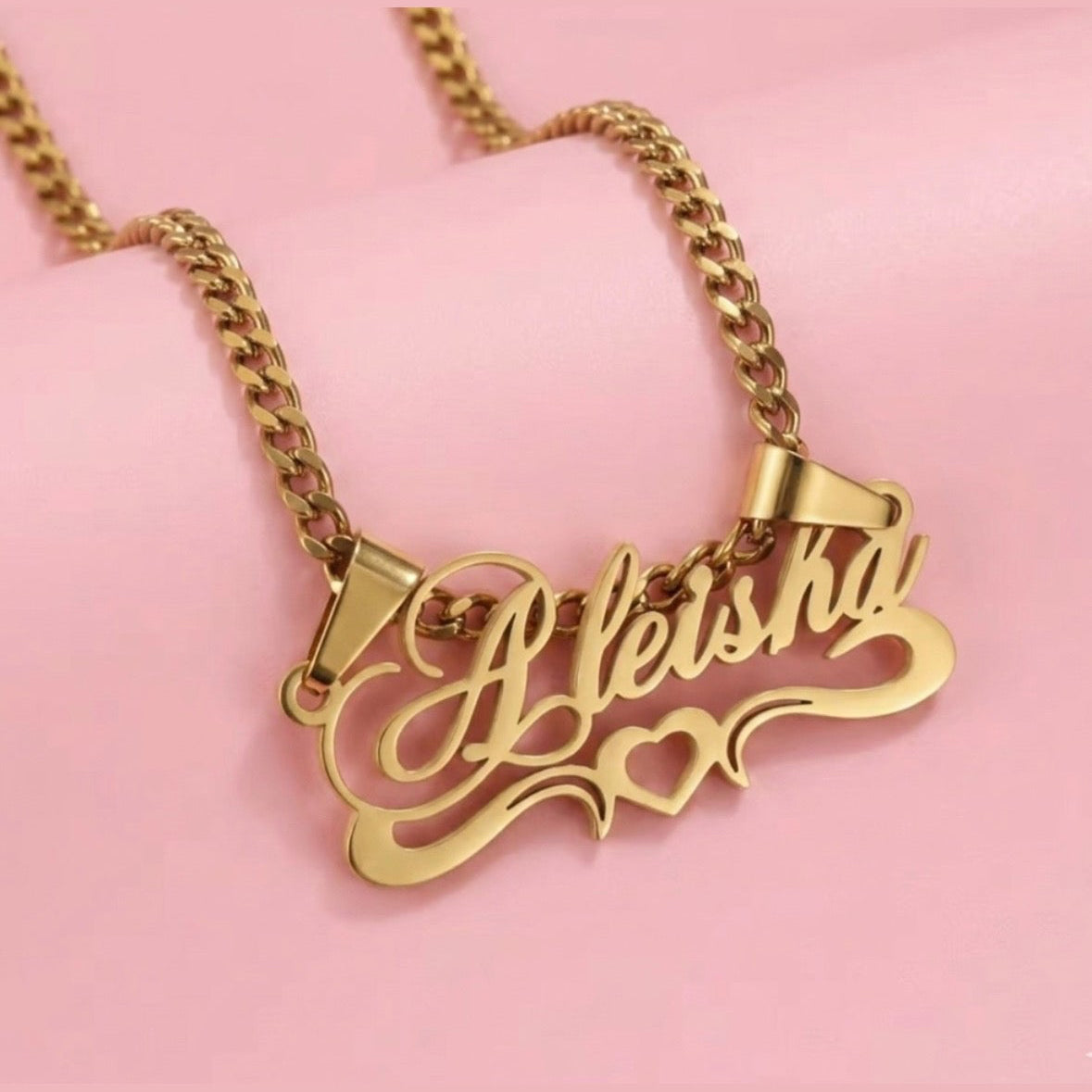 Open Heart Name Plate