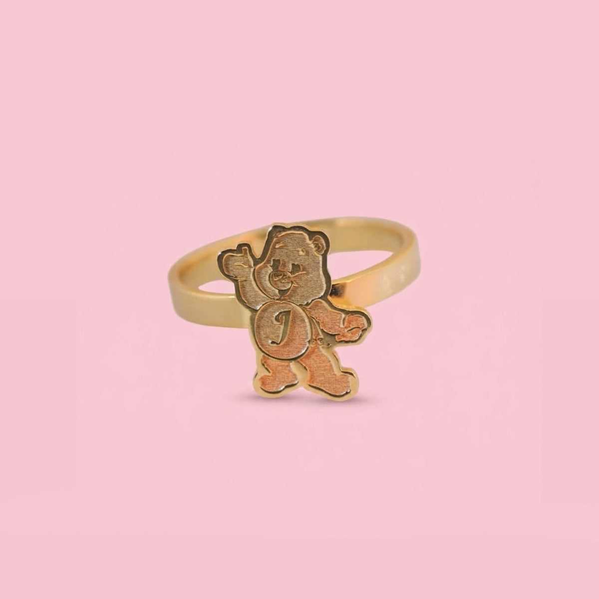 Care Bear Initial Custom Ring