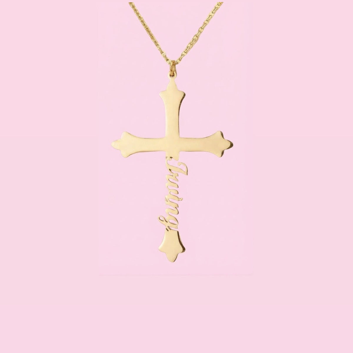 Cross Name Custom Necklace