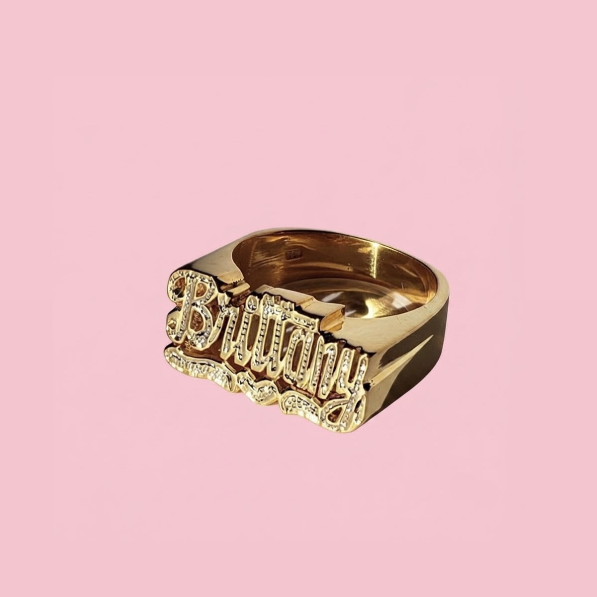 Heart Name Custom Ring