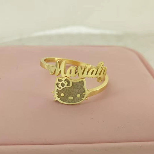 Hello Kitty Name Ring