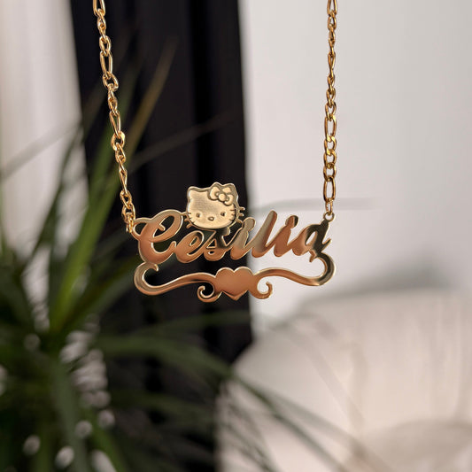 Hello Kitty Nameplate Necklace V.2