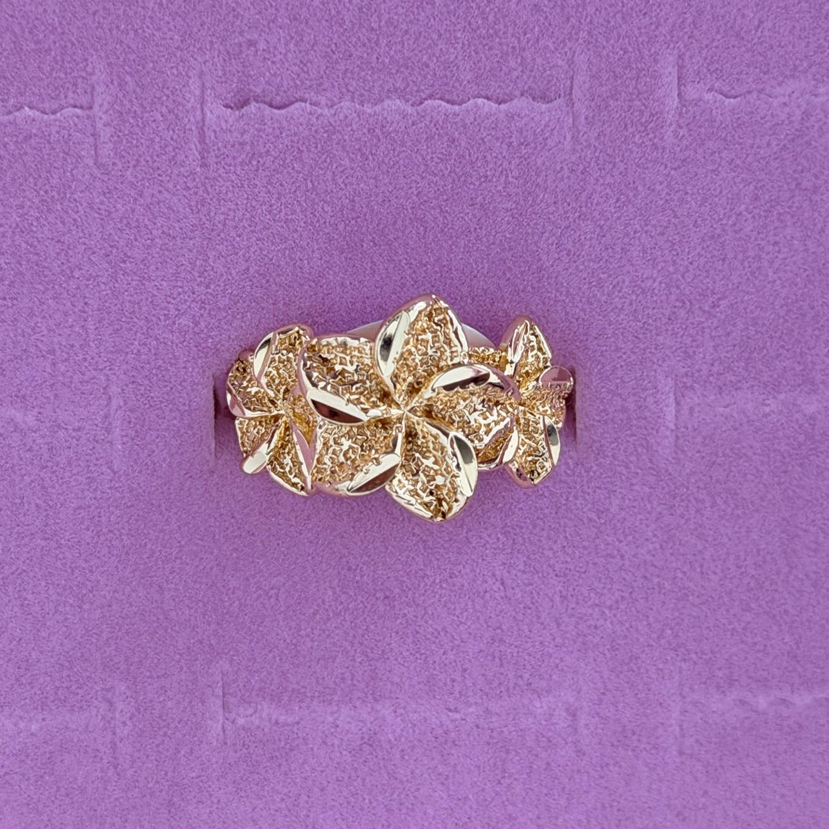 3 Plumeria Ring