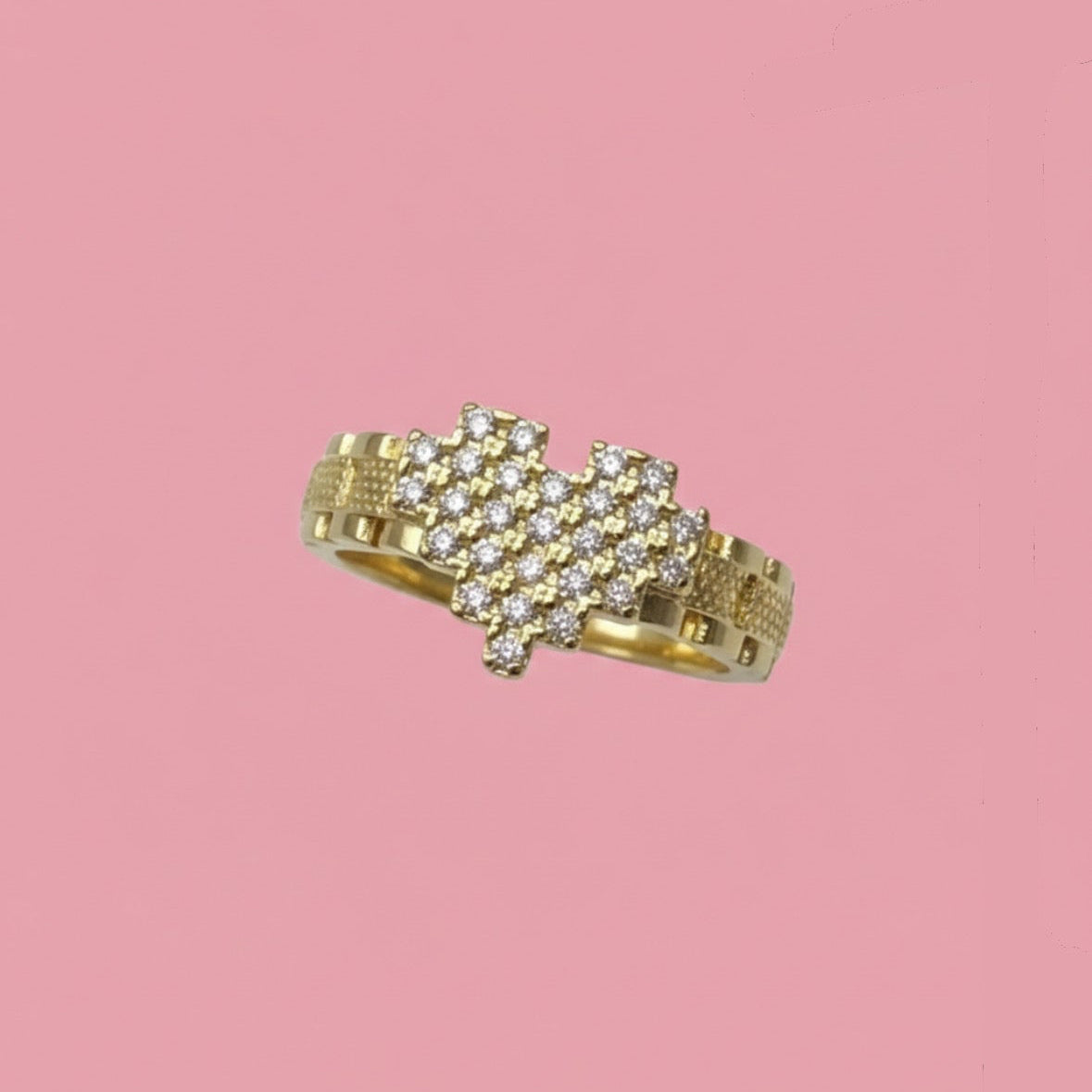 Heart Pixel Rolex Ring