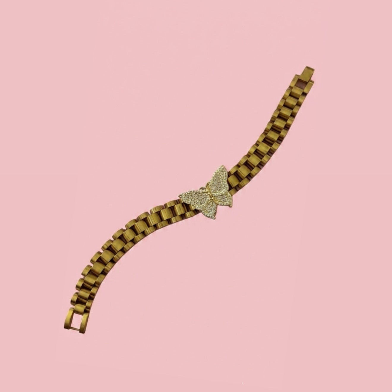 Pink Butterfly Rolex Bracelet