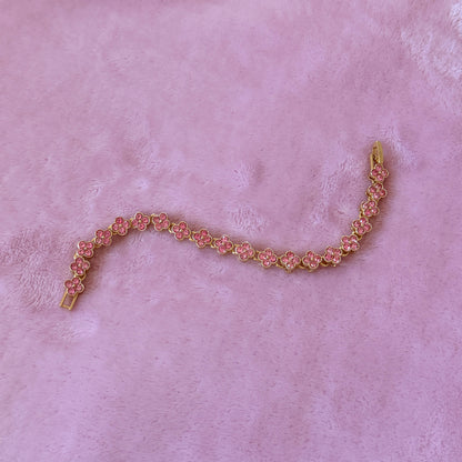 Pink Clover Bracelet