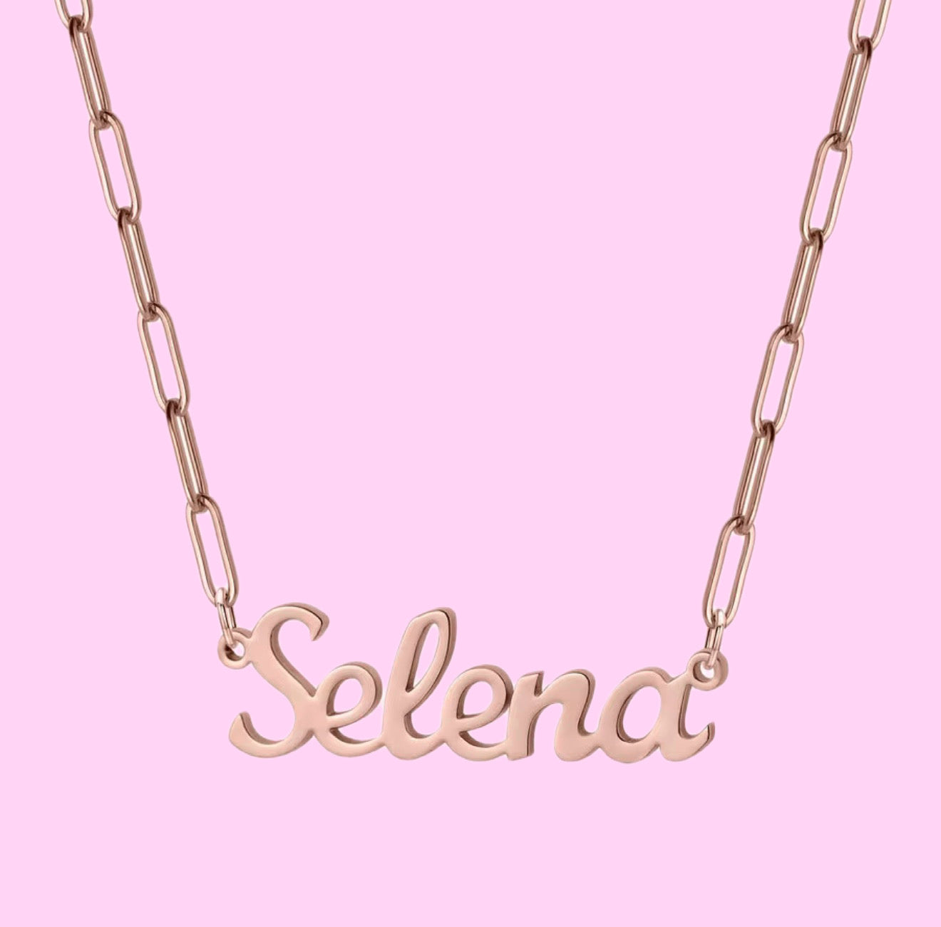 Paperclip Nameplate Necklace