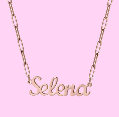 Paperclip Nameplate Necklace