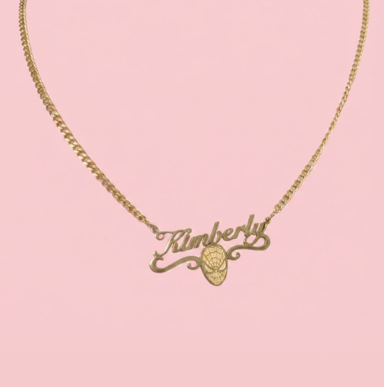 Spiderman Nameplate Necklace