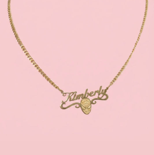 Spiderman Nameplate Necklace