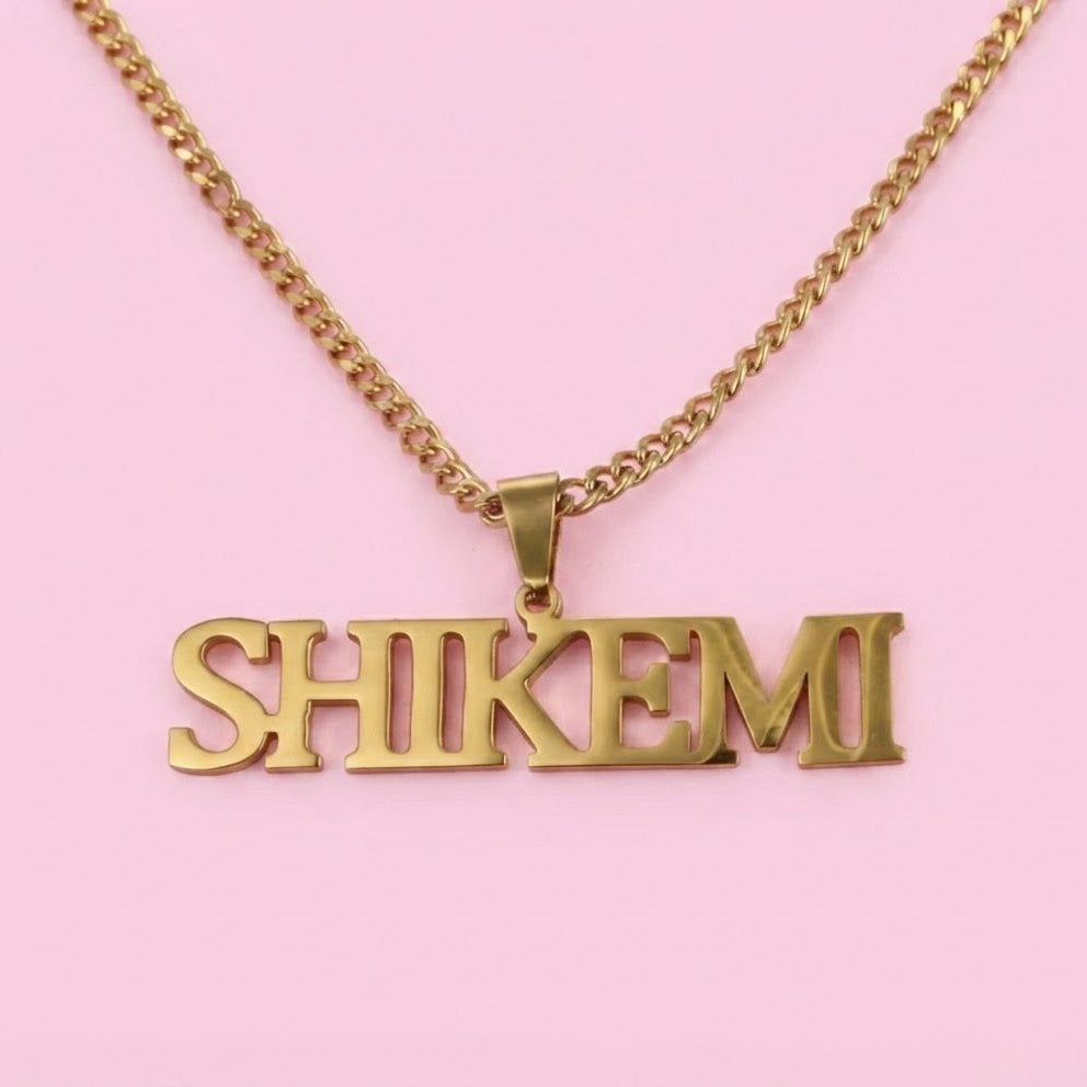 Simple Pendant Custom Nameplate Necklace