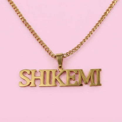 Simple Pendant Custom Nameplate Necklace