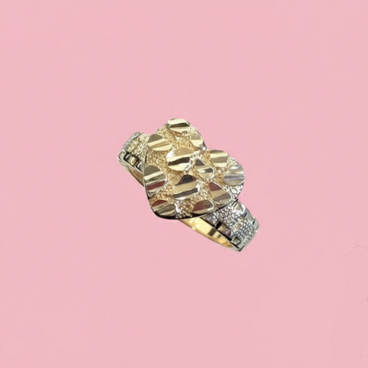Heart Diamond Cut Nugget Rolex Ring