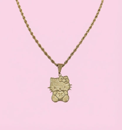 Hello Kitty Heart Initial Custom Necklace