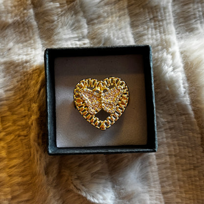 Pink Butterfly Rolex Ring