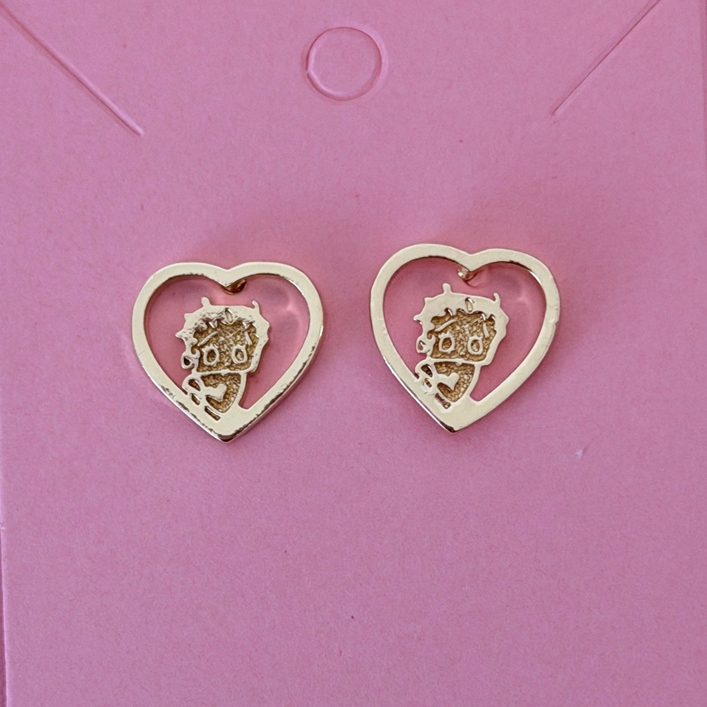 Heart Betty Boop Earrings