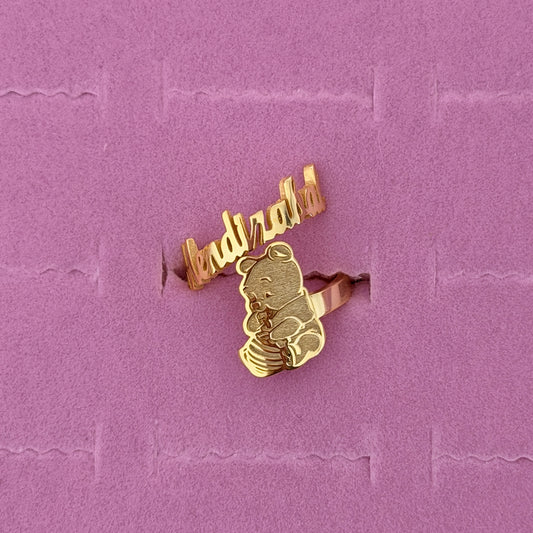 Winnie the Pooh Honey Name Custom Ring