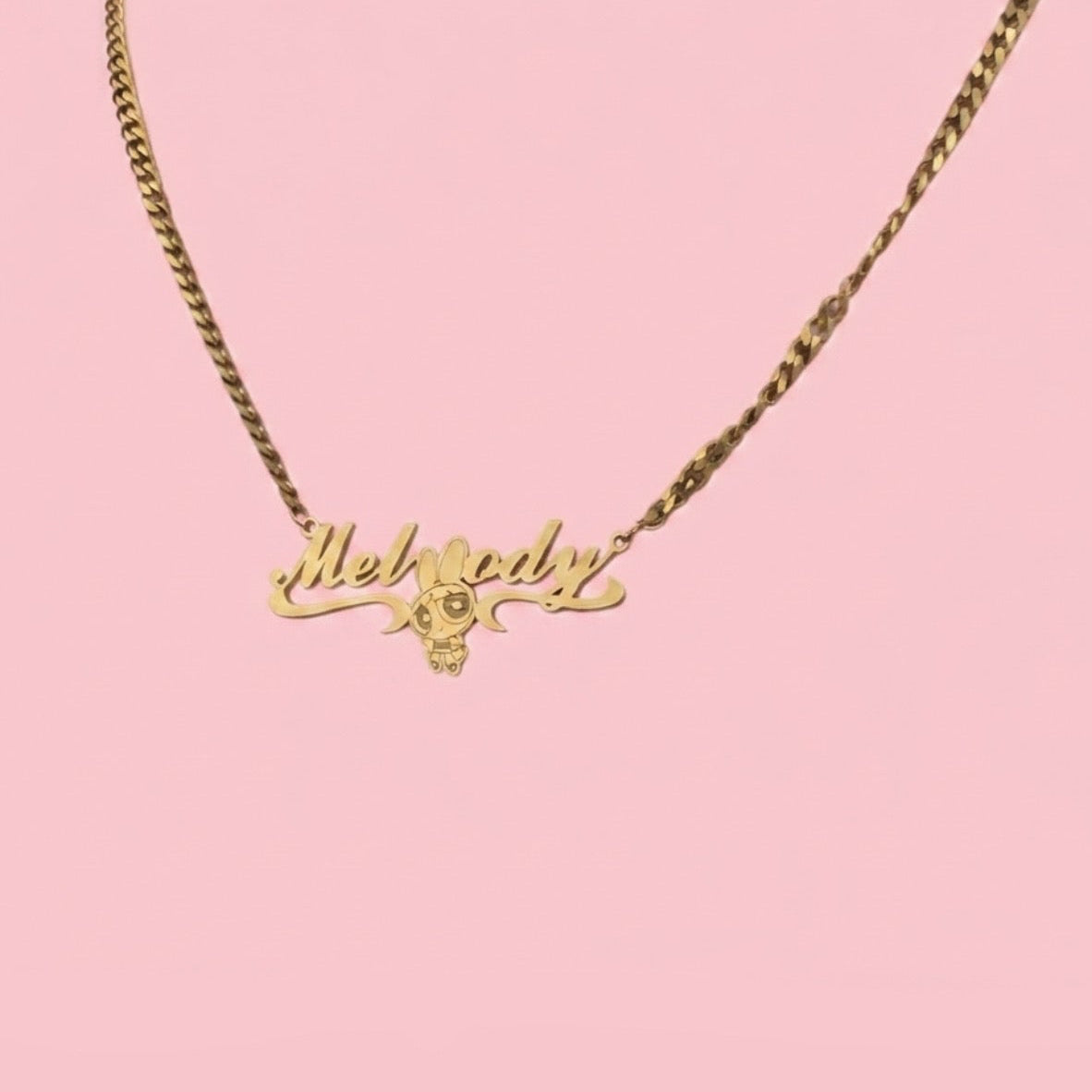 Powerpuff Girls V.2 Nameplate Necklace