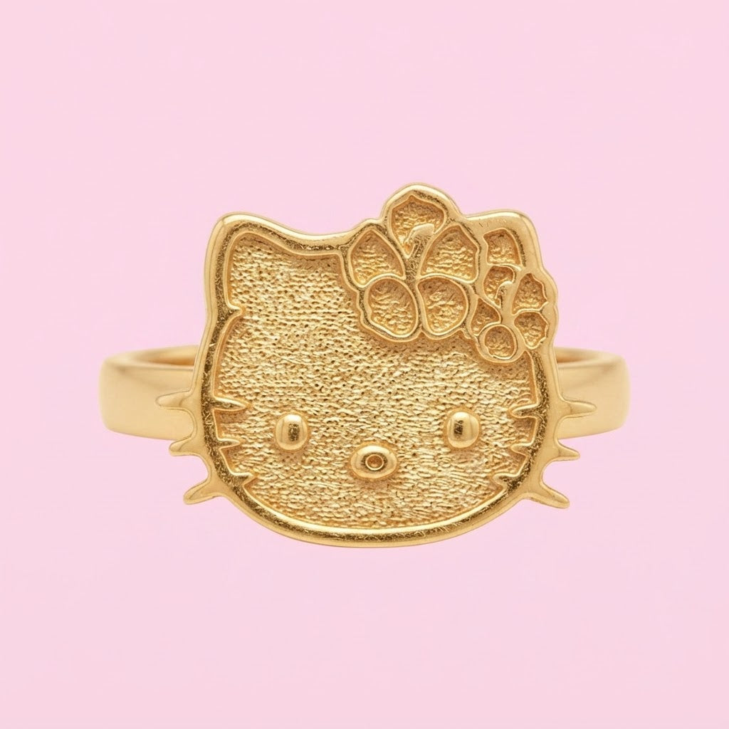 Plumeria Hello Kitty Custom Ring