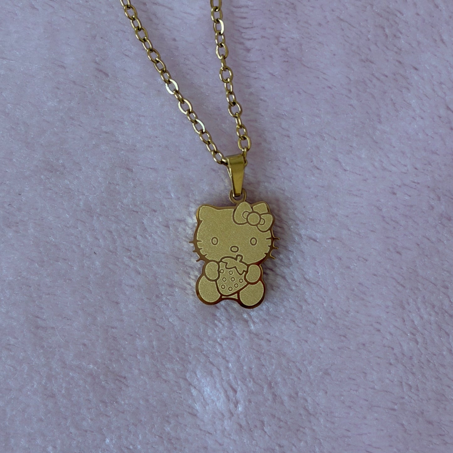 Dainty Strawberry Hello Kitty Necklace