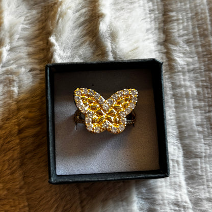 Bedazzle Butterfly Ring