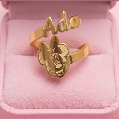 Minnie Mouse Name Ring