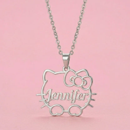 Hello Kitty Face Custom Necklace
