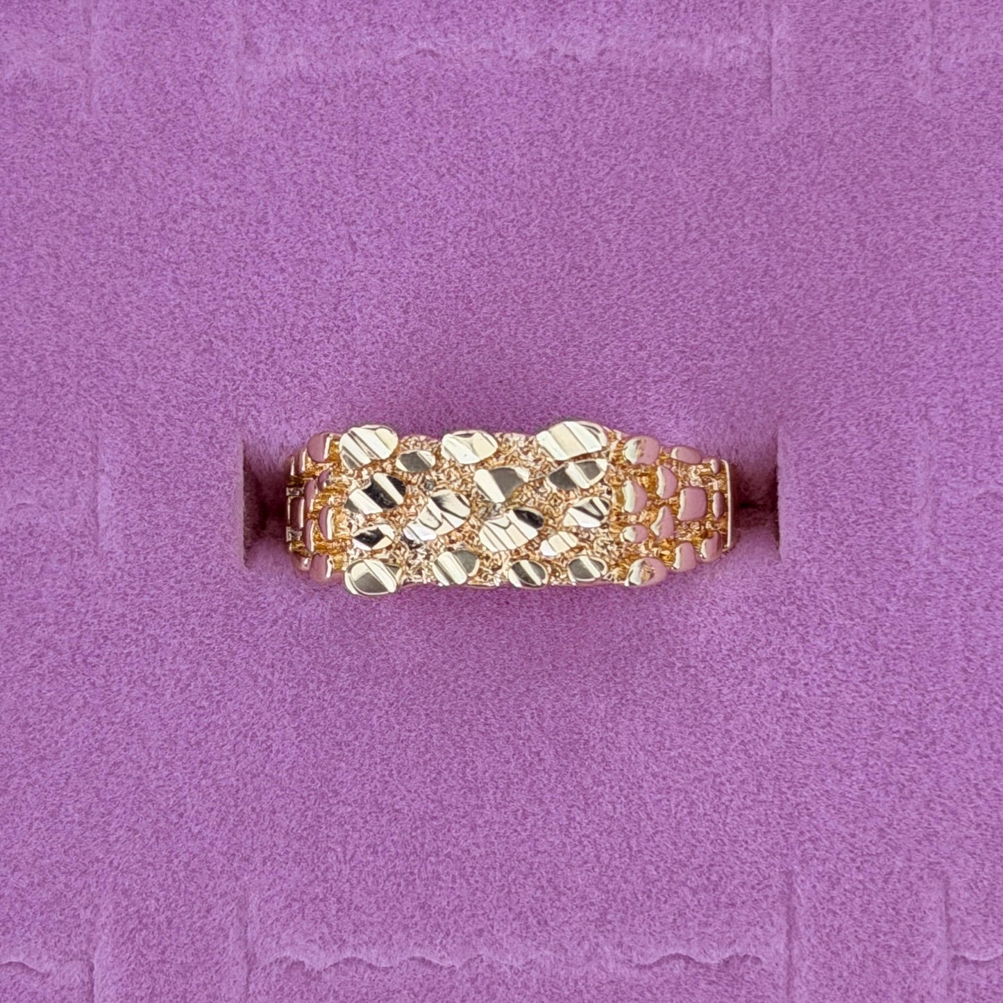 Square Nugget Ring