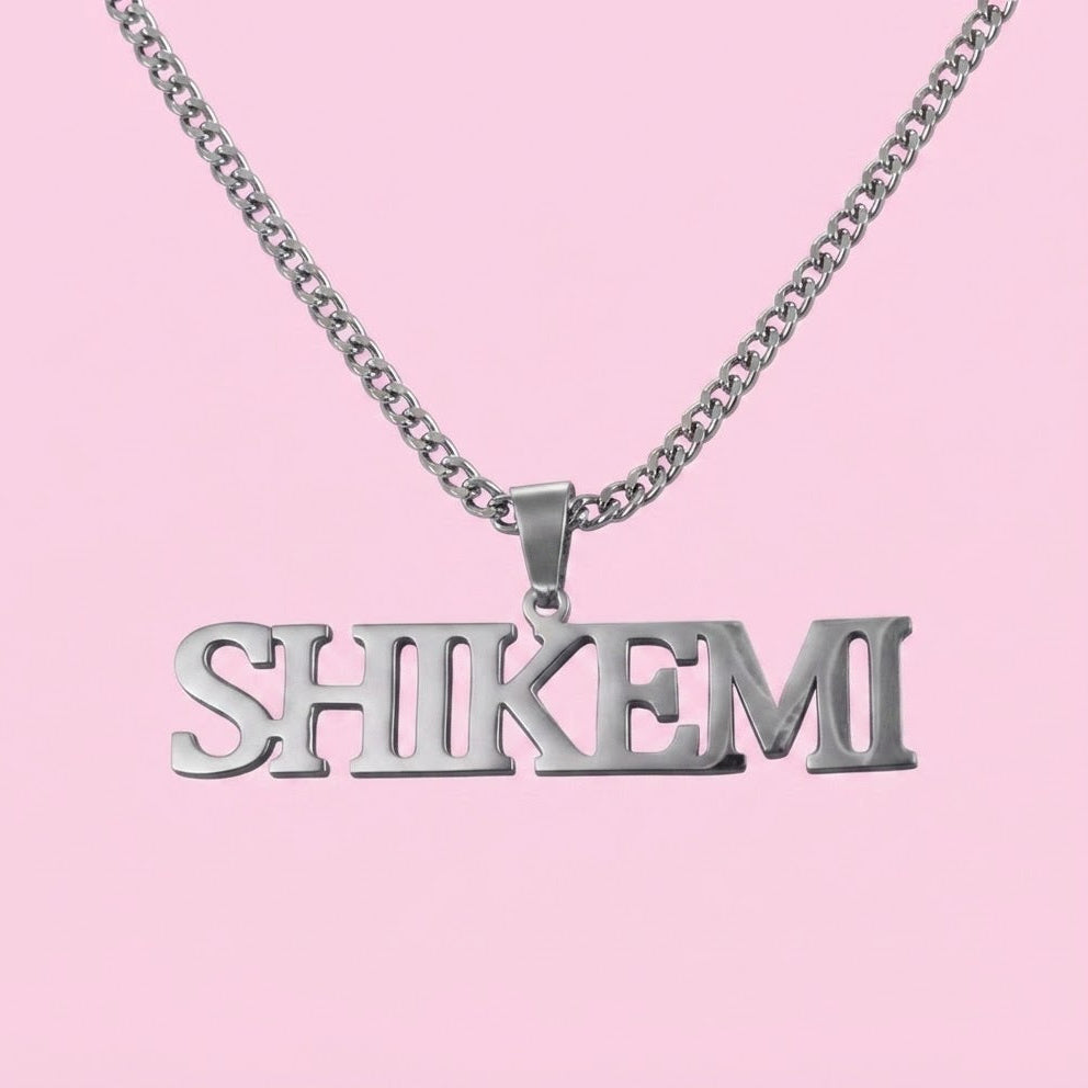 Simple Pendant Custom Nameplate Necklace