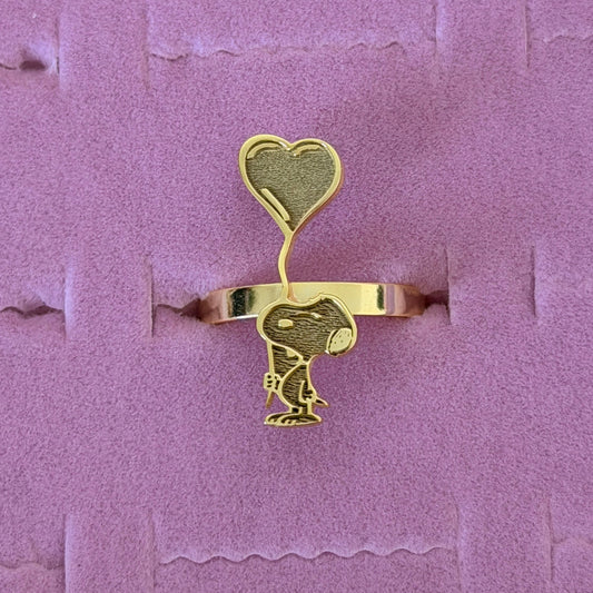 Snoopy Heart Custom Ring