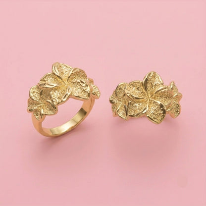 3 Plumeria Ring