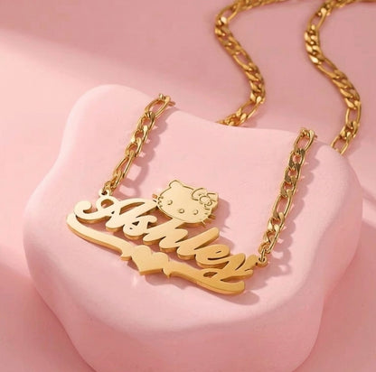 Hello Kitty Custom Nameplate Necklace