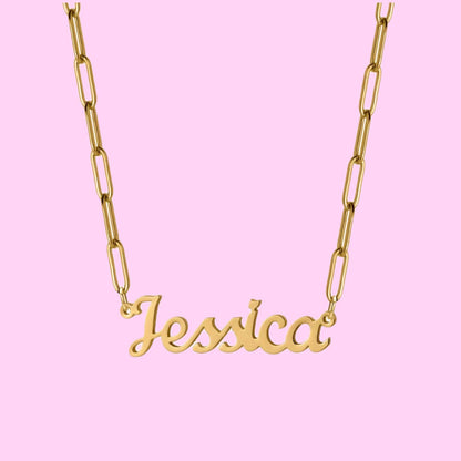 Paperclip Nameplate Necklace