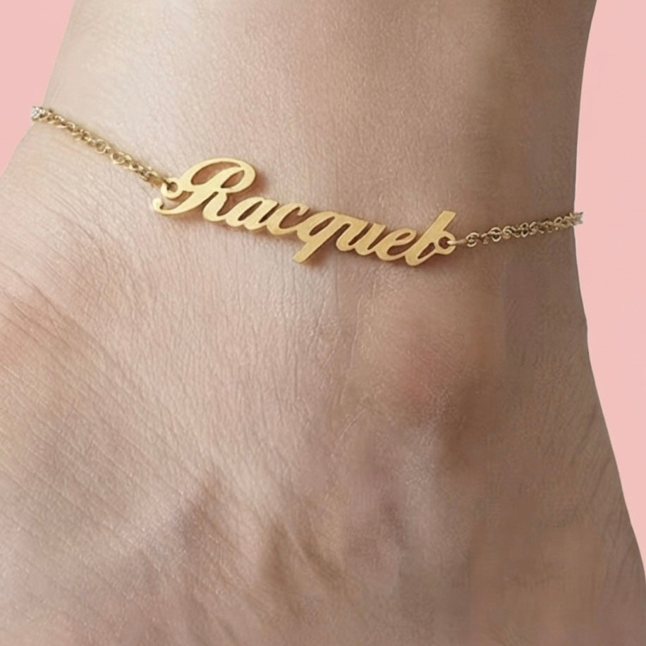 Dainty Name Anklet