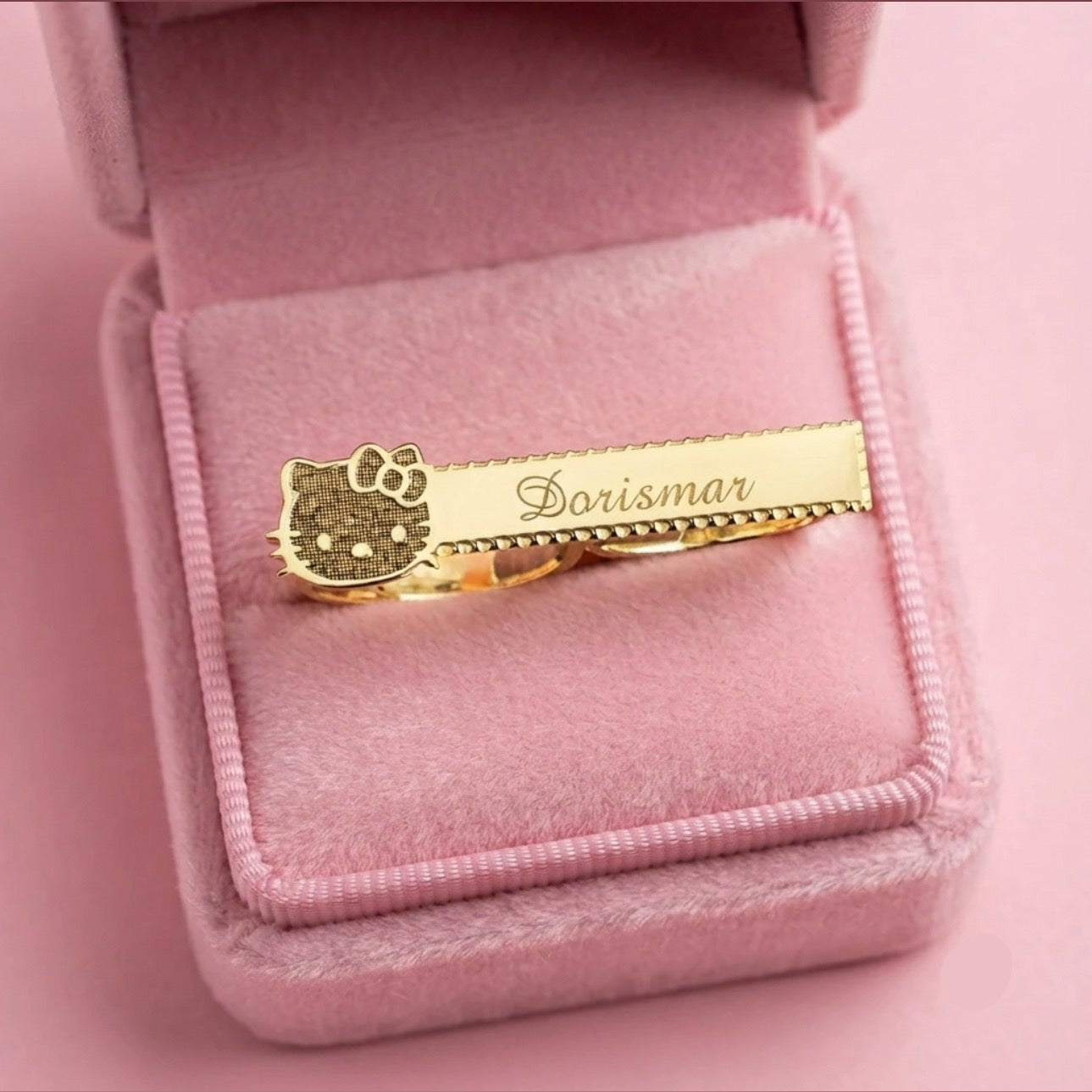 Hello Kitty Two Finger Custom Ring