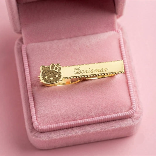 Hello Kitty Two Finger Custom Ring