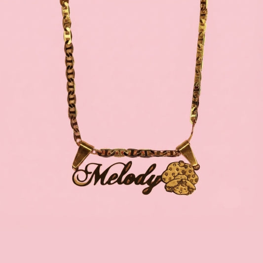 Strawberry Girl Nameplate Necklace