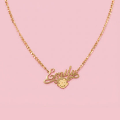 Curious George Nameplate Necklace
