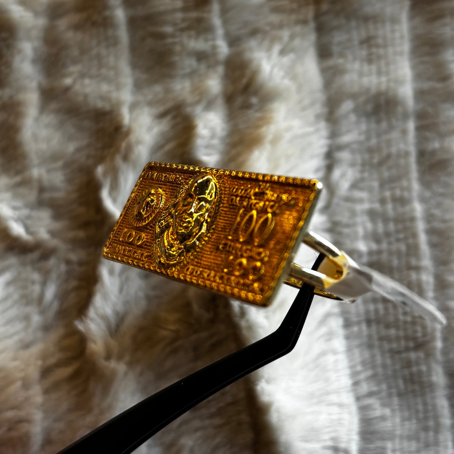 Benjamin Dollar Two Finger Ring
