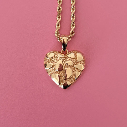 Nugget Heart Necklace