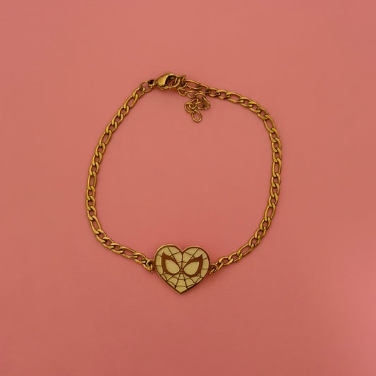 Spiderman Heart Bracelet