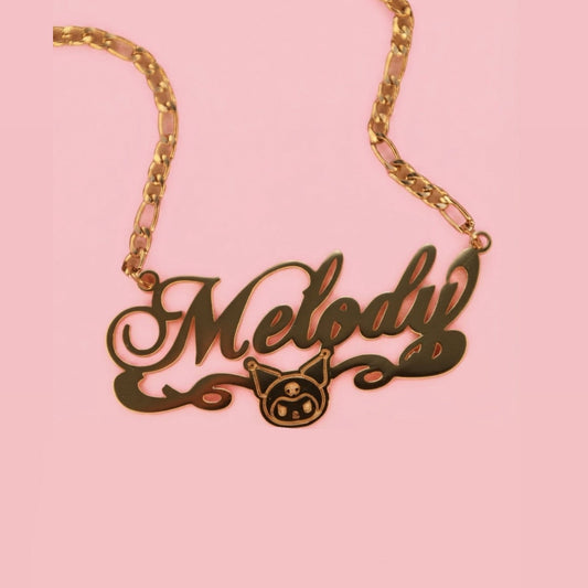 Kuromi Nameplate Necklace