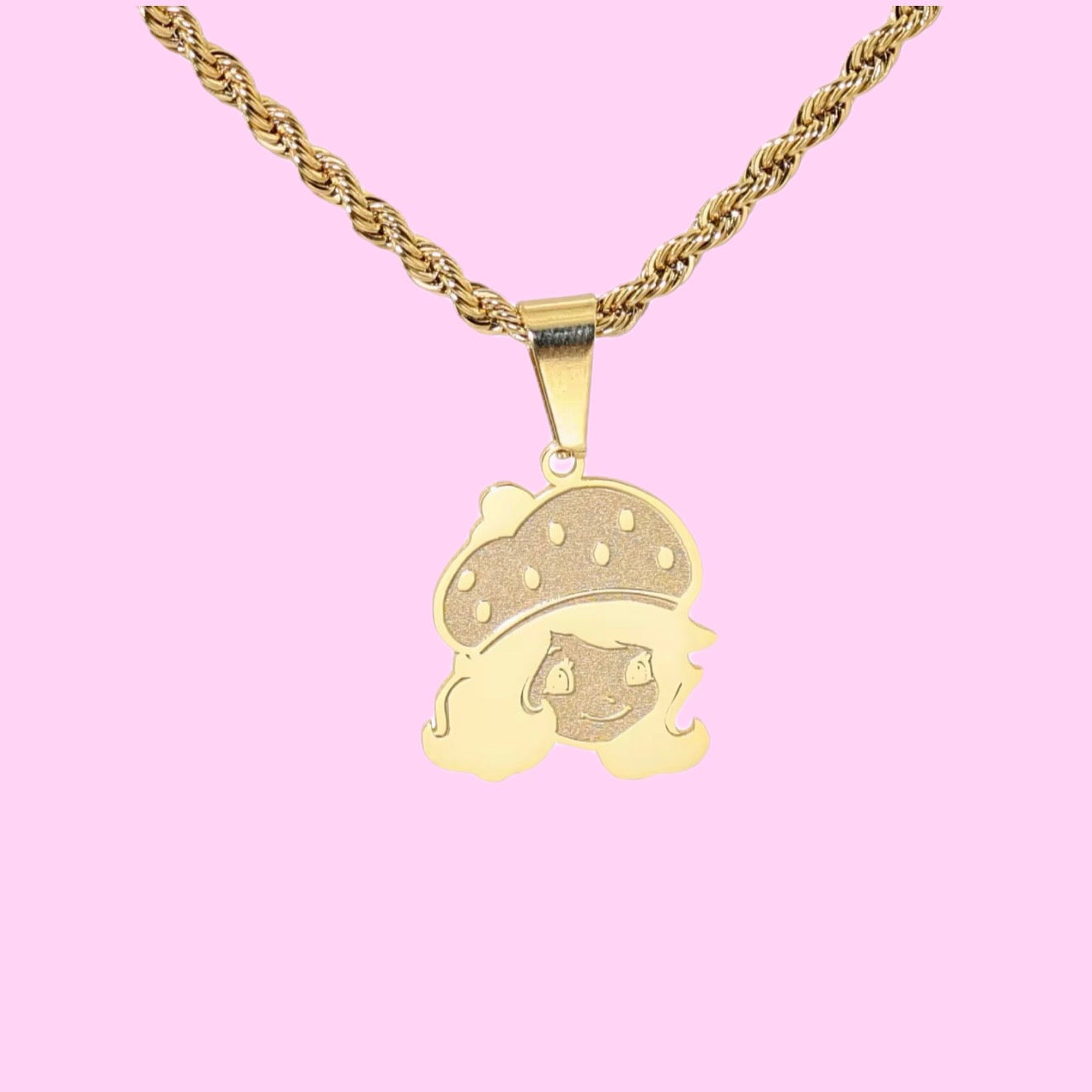 Strawberry Shortcake Face Necklace