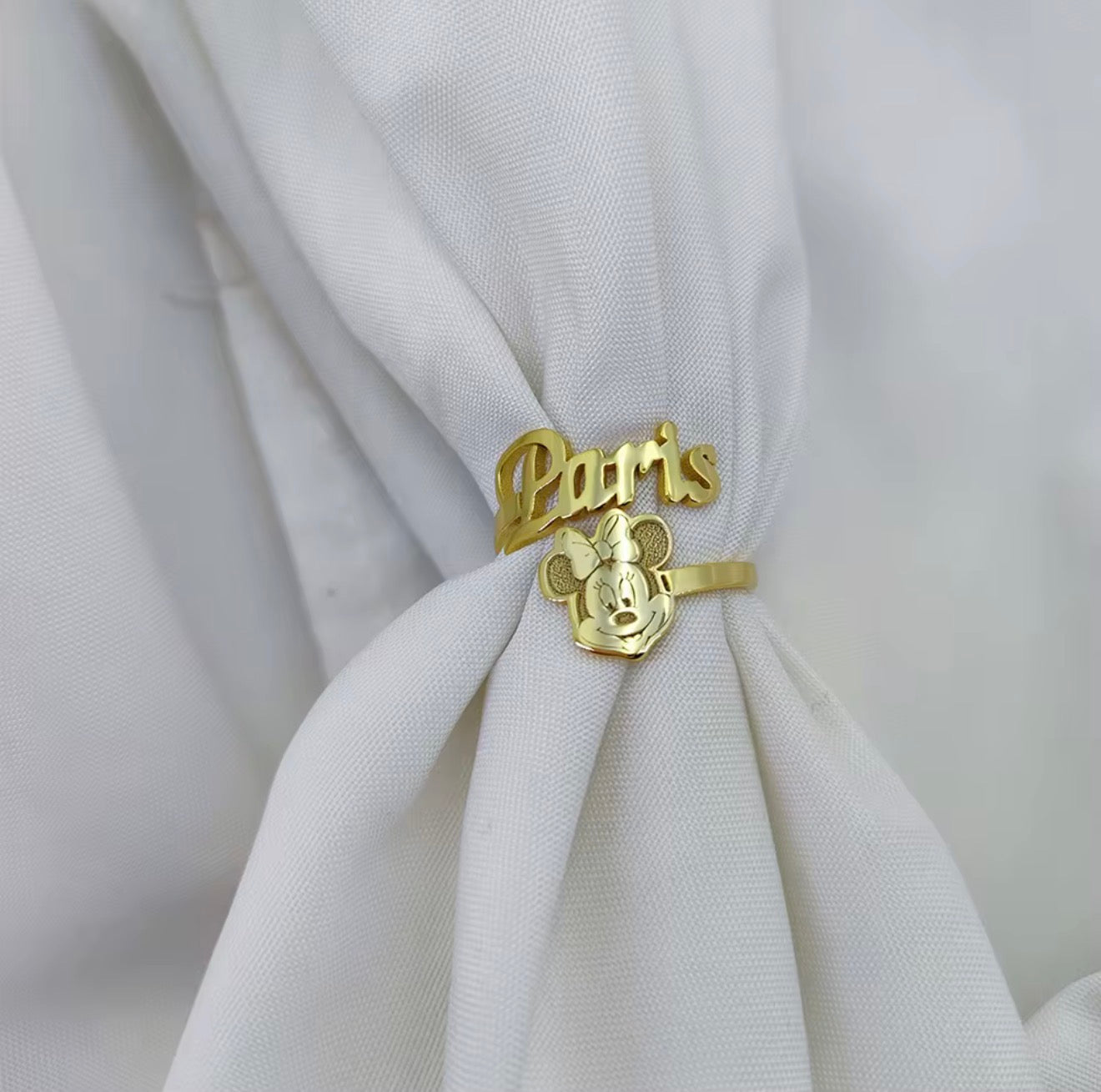 Minnie Mouse Name Ring