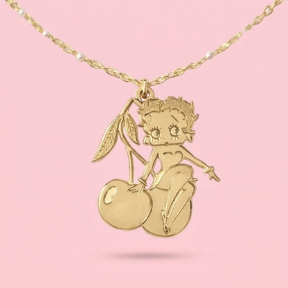 Betty Boop Cherry Necklace