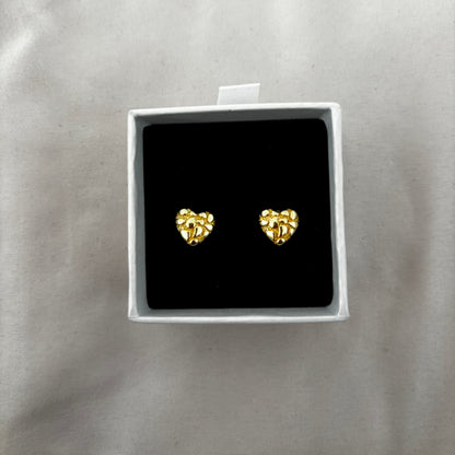 Heart Nugget Earrings